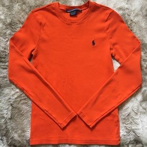 Orange Medium Long-sleeved POLO Shirt